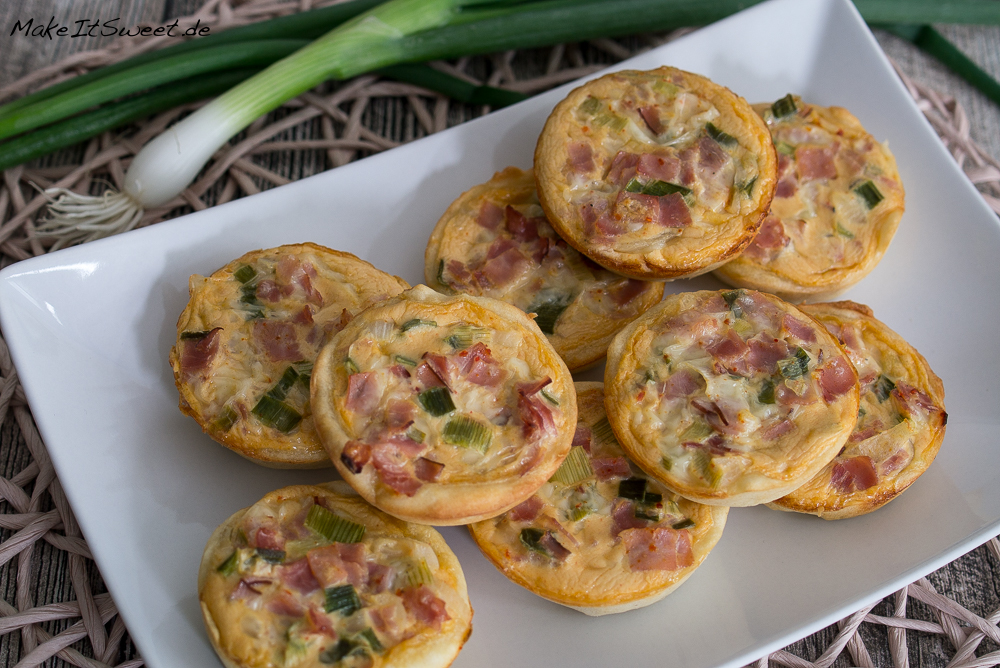 Mini Quiches mit Schinken Rezept