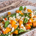 Kuerbissalat mit Spinat Feta Rezept einfach Herbstsalat 2