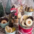 Plaetzchen verpacken Ideen Tuete Muffinform Glas einfach 5