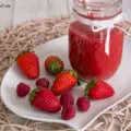 Erdbeere Himbeere Orange Smoothie Rezept einfach schnell Fruehstueck 2