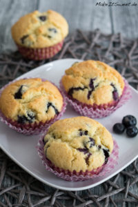 Einfache Blaubeermuffins - saftig