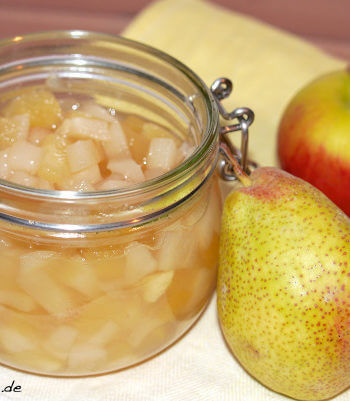 Rezept Einmachen Apfelkompott mit Birne und Vanille