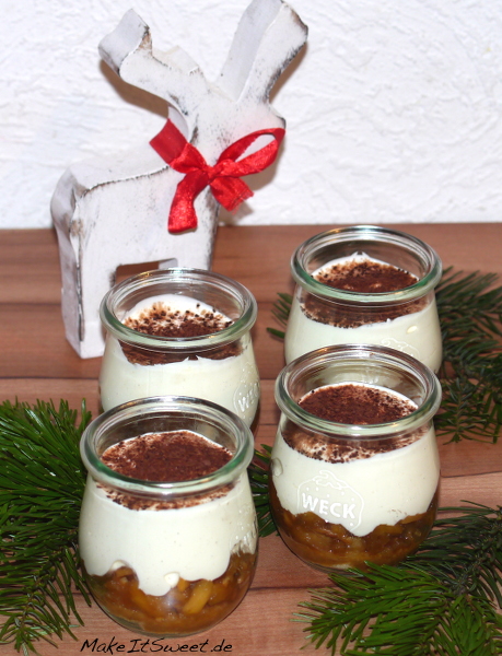 Bratapfel Tiramisu im Glas Weihnachten Dessert Rezept Vanille