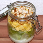 Caesar Salad ohne Ei und ohne Sardellen - Salat im Glas