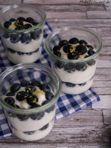 Blaubeere Zitrone Dessert Rezept Heidelbeere Quark Sommerdessert