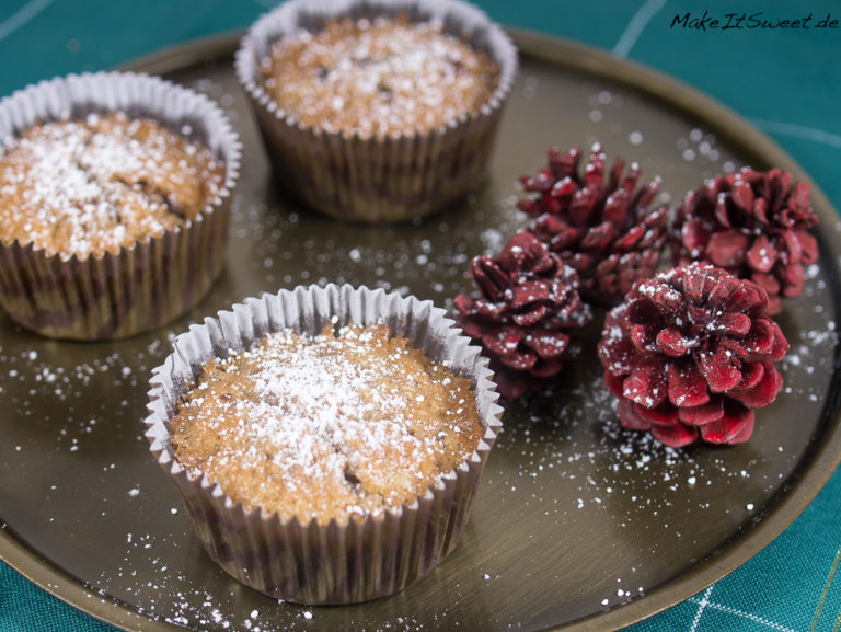 Rotwein-Nuss-Cupcakes