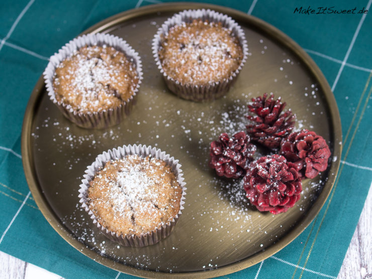 Rotwein-Nuss-Cupcakes