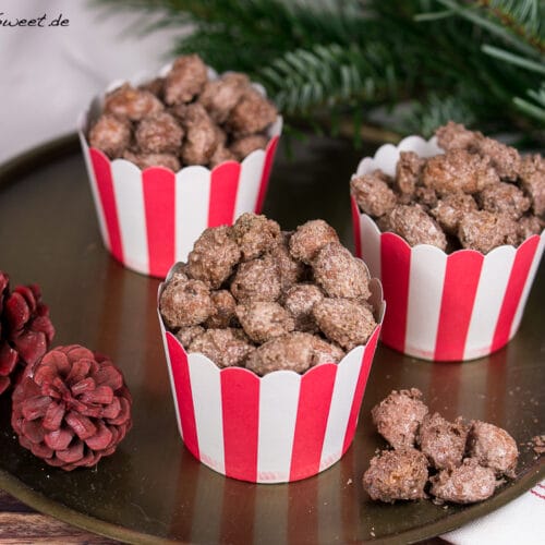 Gebrannte Mandeln selber machen Rezept 3 Selbstgemachten gebrannte Mandeln mit Zimt und Vanille wie vom Weihnachtsmarkt.