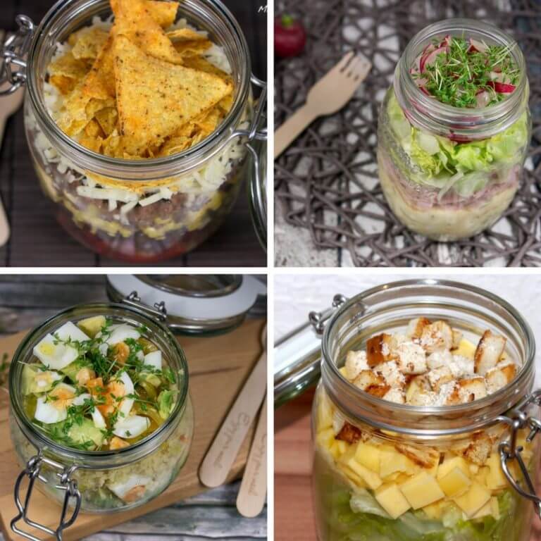 13 Rezepte für Salat im Glas