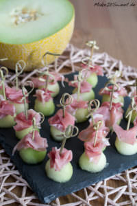 Honigmelone-Schinken-Fingerfood