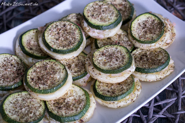 Blätterteig mit Zucchini Fingerfood - schnell und einfach