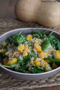 Butternut-Quinoa-Spinat Kürbissalat