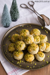 Pistazien Bethmännchen Plätzchen 12 Pistazien Bethmännchen Plätzchen