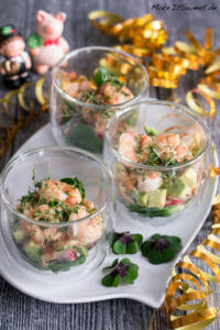 Garnelen Cocktail Salat im Glas