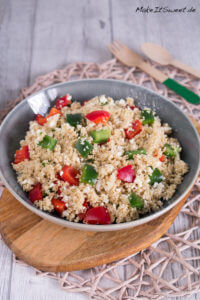 Couscous Salat mit Paprika und Feta
