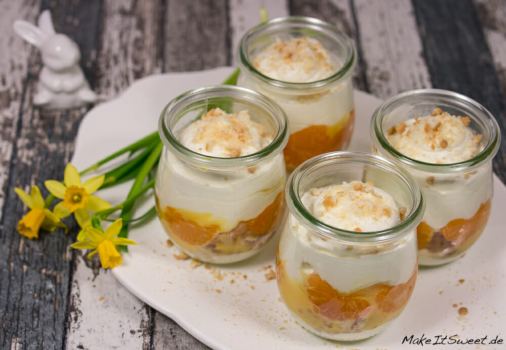 Eierlikoer Mandarinen Tiramisu im Glas Butterkeks Ostern Osternachtisch Nachtisch Rezept