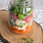Spargel Salat mit Ei und Käse - Salat im Glas