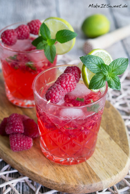 Mojito mit Himbeere Cocktail - Raspberry Mojito