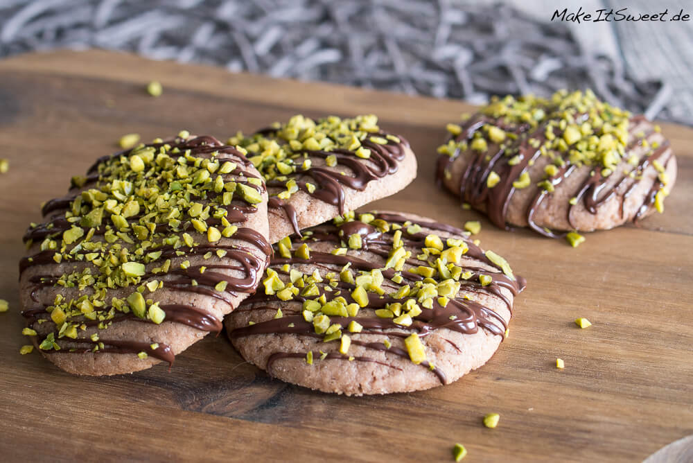 Schokoladencookies mit Pistazien