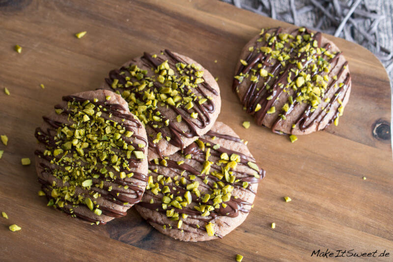 Schokoladen Pistazien Cookies Rezept einfach