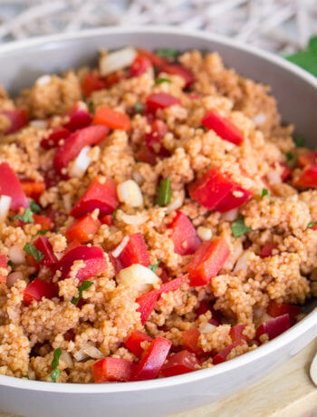 Paprika Couscous Minze Salat Rezept einfach