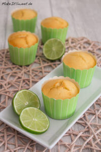 Limetten Muffins mit Joghurt