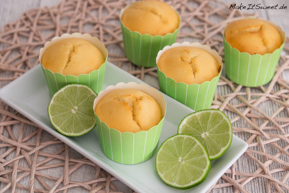 Limetten Muffins mit Joghurt