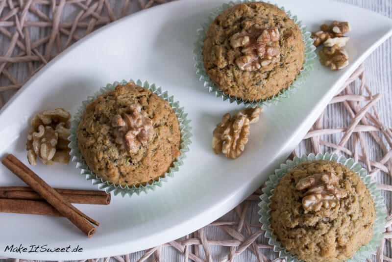 Zucchini Muffins mit Walnuss