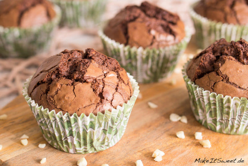 Glutenfreie Muffins Nutella Mandeln Rezept einfach wenige Zutaten 3