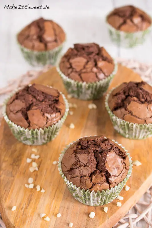 Glutenfreie Muffins Nutella Mandeln Rezept einfach wenige Zutaten