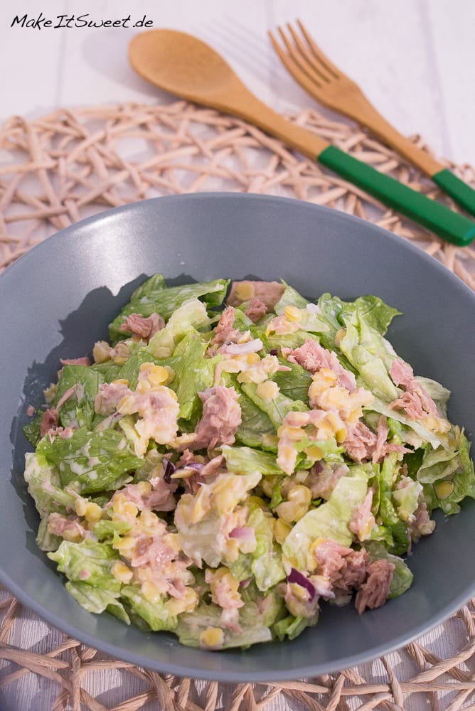 Linsensalat mit Thunfisch und Joghurt-Dressing