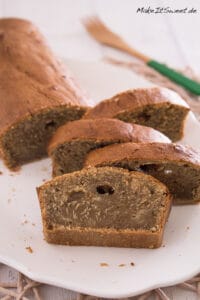 Bananenbrot mit Erdnussmus
