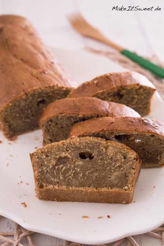 Bananenbrot mit Erdnussmus